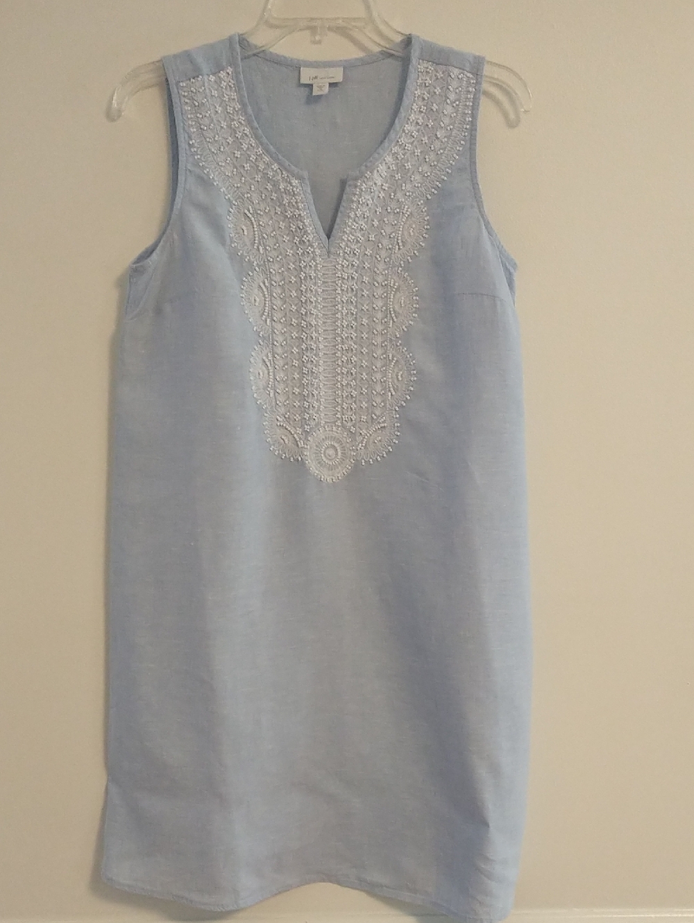 J Jill Love Linen Embroidered Beaded Yoke XSmall Petite
